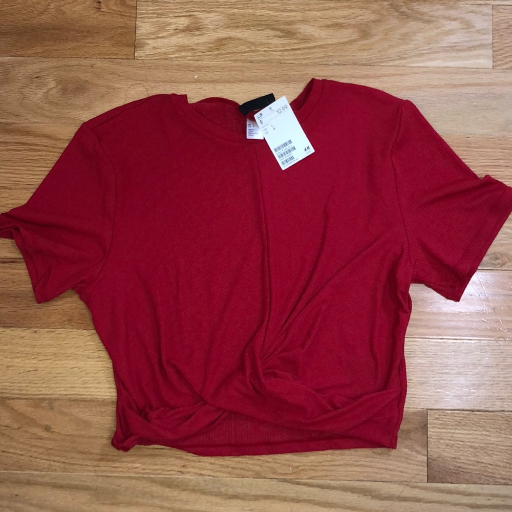 Tie Front Crop Tee